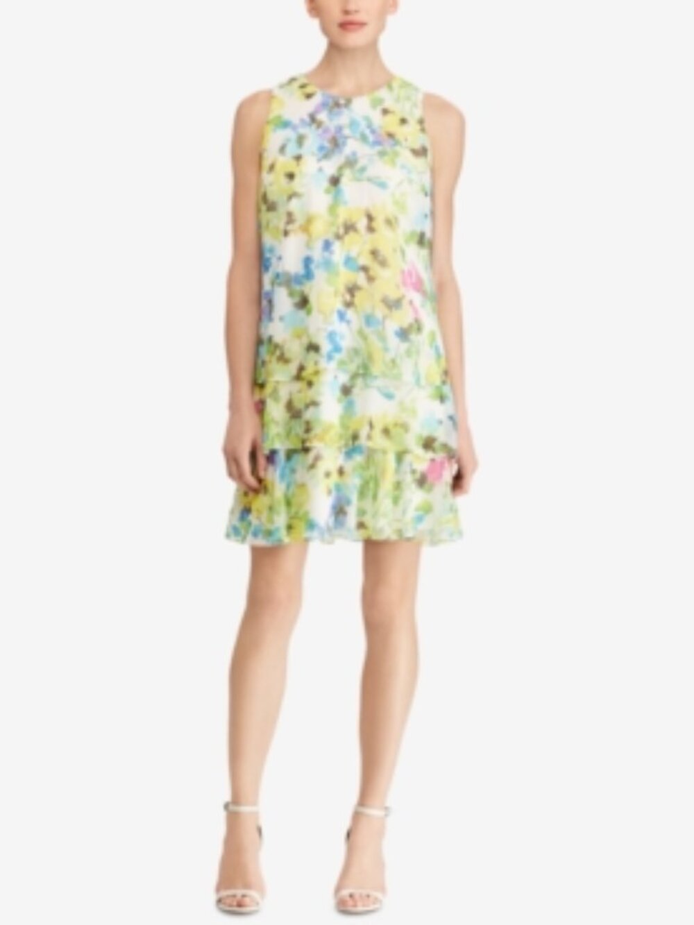American Living Womens Floral Print Shift Dress